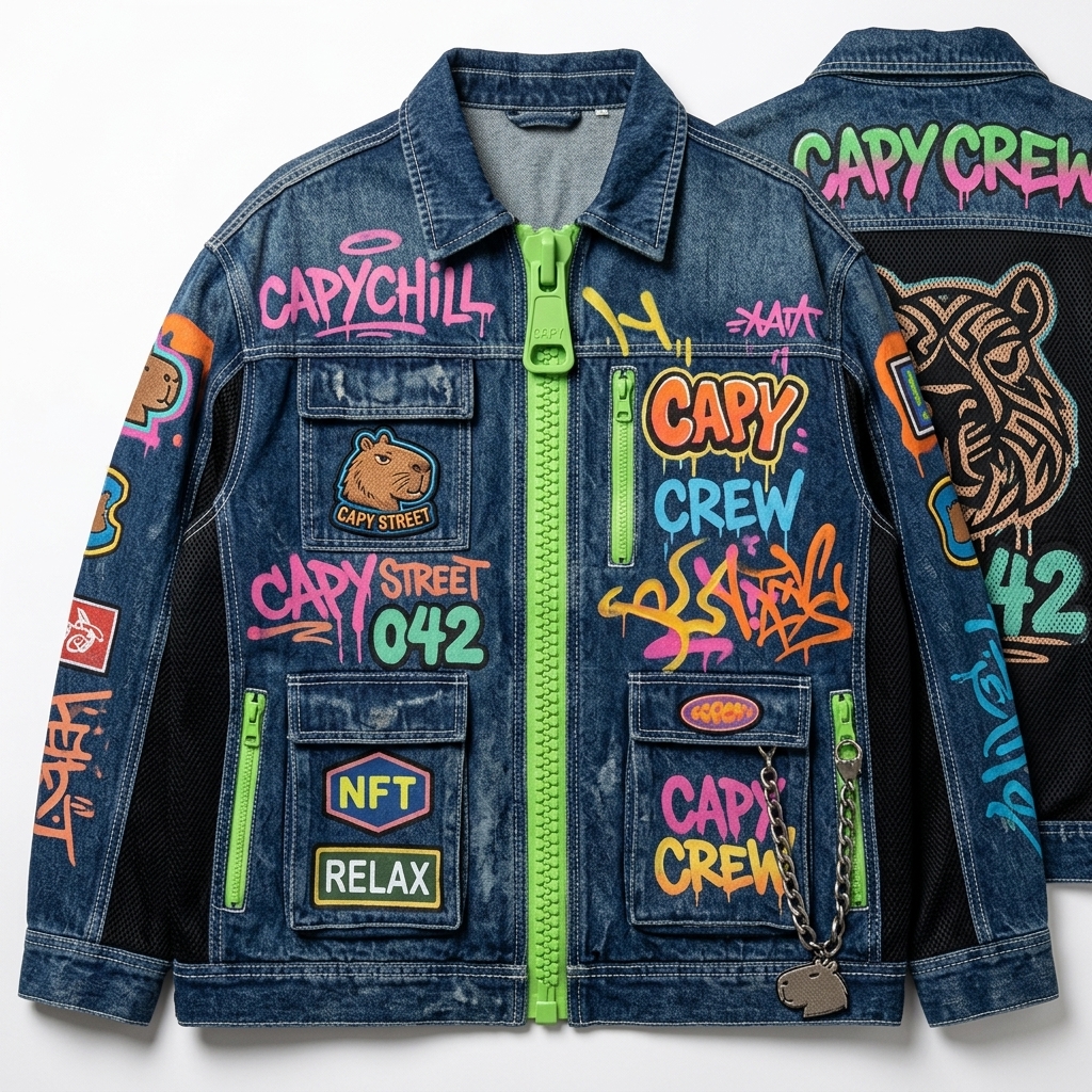Graffiti denim jacket