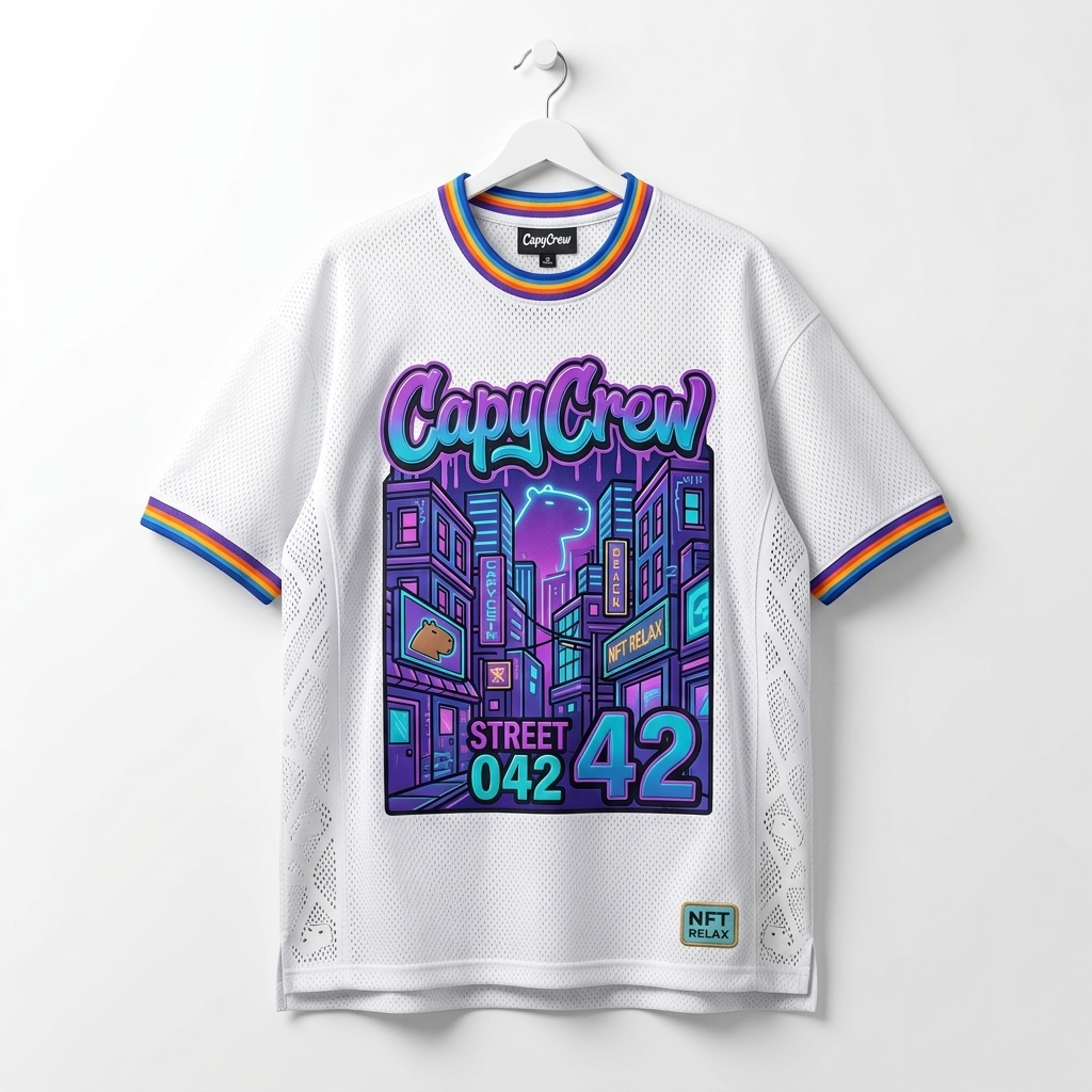 White mesh jersey